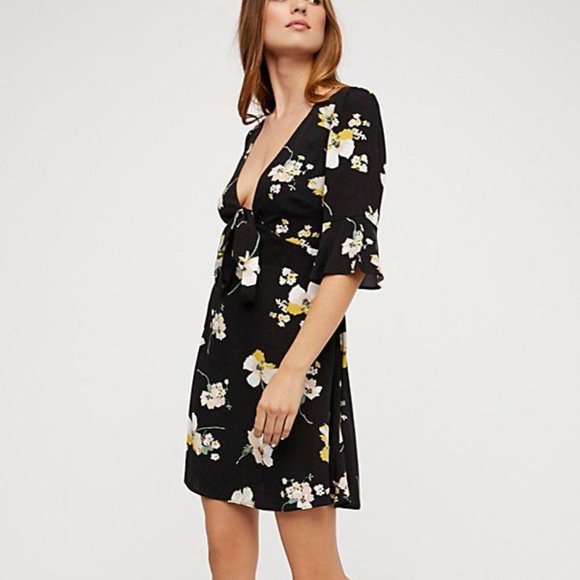 Free People Floral All Yours Mini Dress Size 12